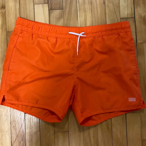 Topman orange bathing suit with drawstring S-M - Picture 1 of 4